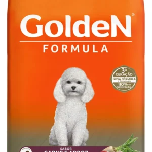 Ração Golden Fórmula Mini Bits para Cães Adultos de Pequeno Porte Sabor Carne e Arroz 15kg