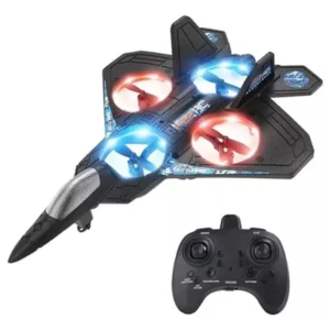 Drone Crianças Iniciantes Avião Rc Com Luz Negra Combat Aircraft Controle Remoto 2.4ghz 4 Motores