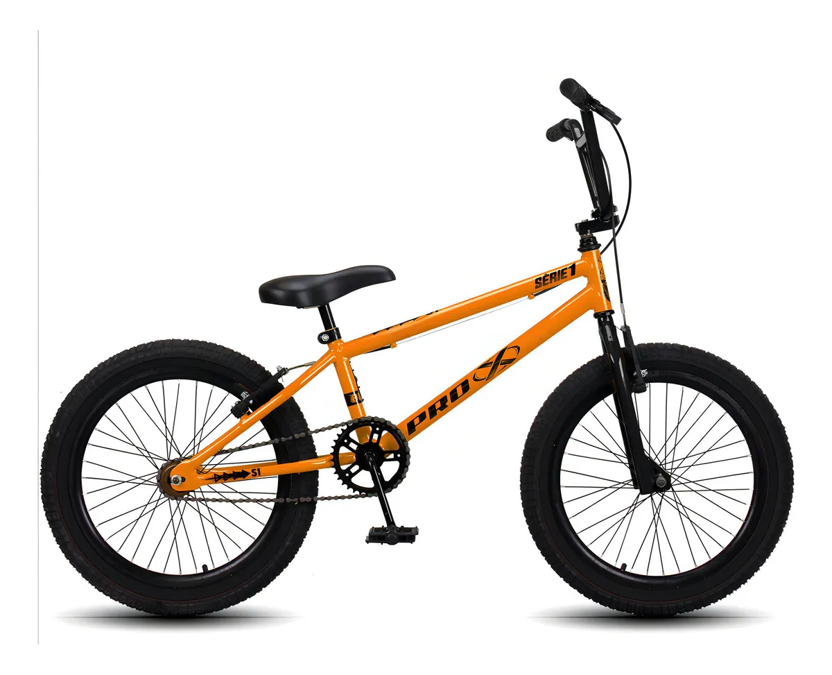 Bicicleta Bmx Pro-x Série 1 Aro 20 Aero Freio V-brake Cor Laranja/Preto