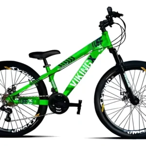 Bicicleta Mountain Bike Aro 26 Vikingx Tuff X-25 Verde com 21 Velocidades