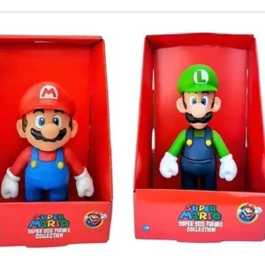 Bonecos Grandes Super Mario Bros E Luigi 25cm Coleção Kit