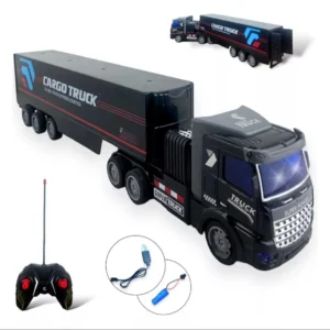 Carrinho Controle Remoto Caminhão Cargo Truck Recarregável Cor Preto