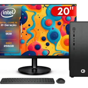 Computador Completo 2Eletro Fast Intel Core i5 8GB RAM SSD 256GB Bivolt Monitor 20 LED CD2E-0110FA