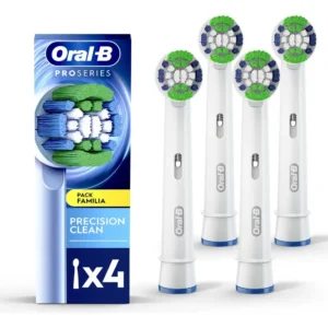 Cabeça Redonda de Reposição para Escova Elétrica Oral-B Precision Clean, 4 Unidades