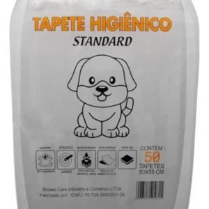 Tapete Higiênico 50 Unidades (60x55) Descartável Manta Fralda Absorvente Gel Para Cachorro Pet Cão