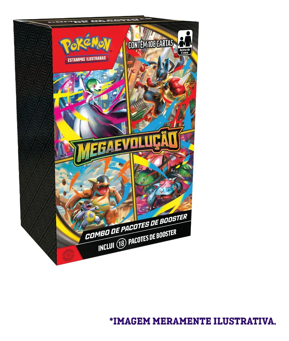 Combo De Booster Mega Evolução Pokémon Tcg Mini Booster Box Mega Evolução Português