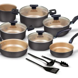 Conjunto Panelas Antiaderente 10 Peças Teflon Várias Cores