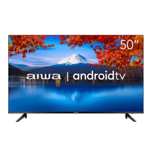 Smart TV AIWA 50” Android 4K Borda Ultrafina HDR10 Dolby Áudio AWS-TV-50-BL-02-A