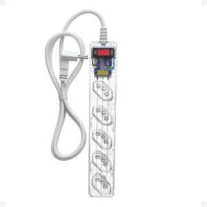 Filtro de linha com protetor contra surtos (DPS) - 127/220 volts - 10 amperes - 5 tomadas - 3 pinos - iCLAMPER Energia 5 - LCF - Transparente