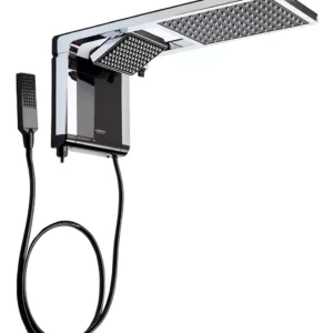 Chuveiro Elétrico Acqua Duo Ultra Preto com Cromado Lorenzetti