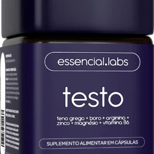 TESTO ESSENCIAL - Fórmula Exclusiva com Feno Grego, Boro, Arginina, Zinco, Magnésio e Vitamina B6 - Precursor da Testosterona - 60 cápsulas