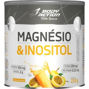 Magnésio E Inositol Taurina Melatonina 210g Bodyaction Sabor Maracujá